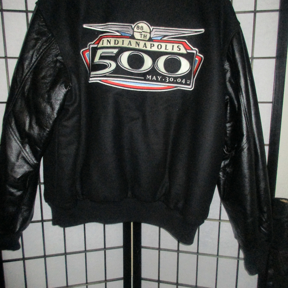 2004 INDIANAPOLIS 500 RACE LEATHER JACKET HAMILTON - Picture 1 of 7